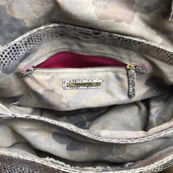 Elliot Lucca Beautiful Snakeskin/Python Print Handbag - Picture 7 of 14